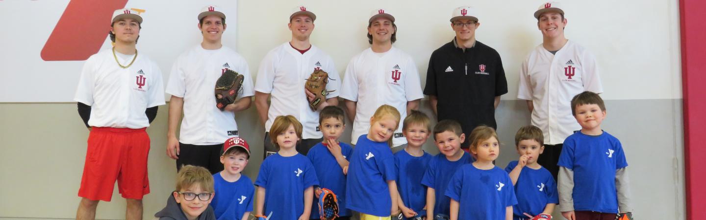 Youth t-ball league poses for a picture at the Monroe County Y